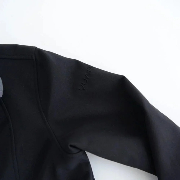 Vuarnet Black Fleece Lined Zip Up Long Length Light Jacket Size 6 - Picture 13 of 14